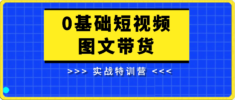 2024新课0基础短视频+图文带货实战特训营：玩转平台，轻松打造爆款