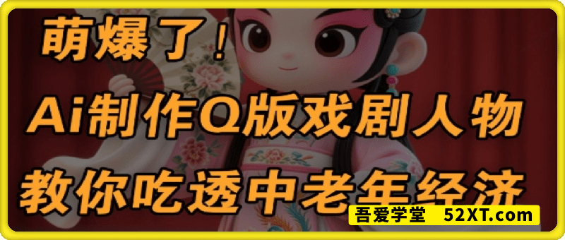 用Ai制作Q版戏剧人物，手把手教你吃透中老年经济，5分钟一个成品，多渠道变现