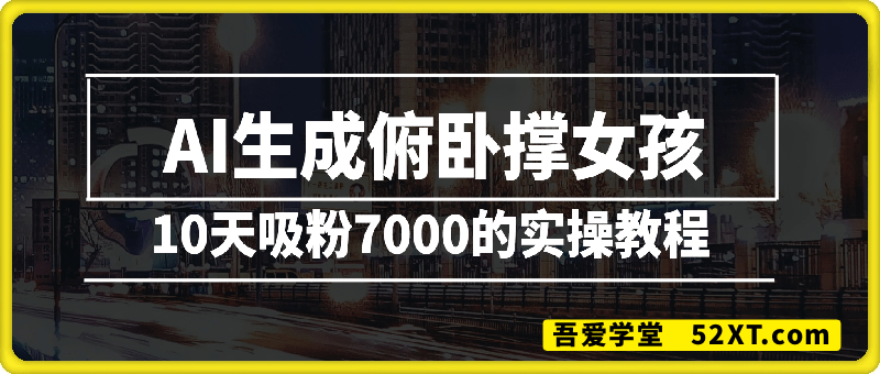 AI生成俯卧撑女孩，10天吸粉7000的实操教程，涨粉轻轻松松