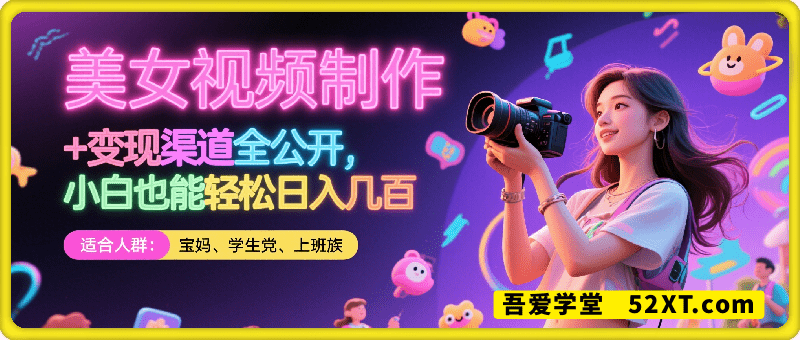 美女视频制作 + 变现渠道全公开，小白也能轻松日入几张【揭秘】