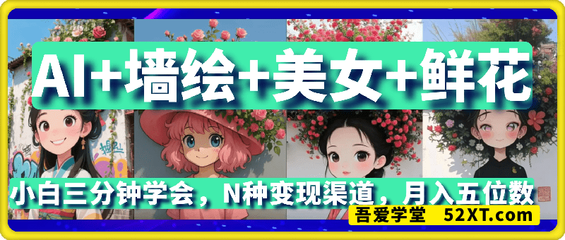AI暴力起号之鲜花墙绘，条条10w+，3分钟教会你(附保姆级教程)