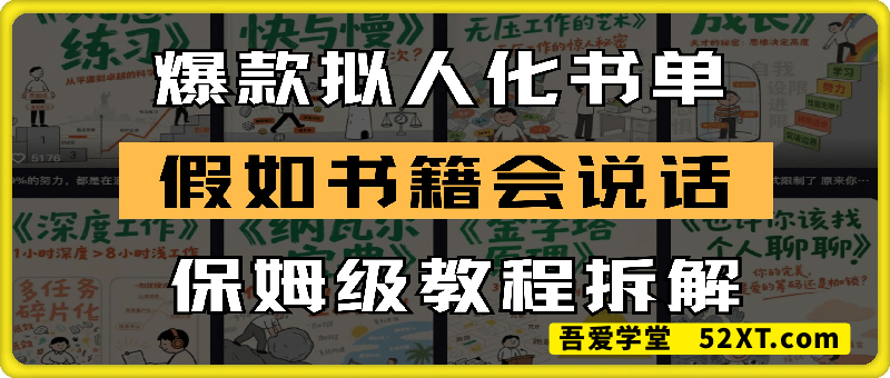 爆款拟人化书单玩法，假如书籍会说话，保姆级教程