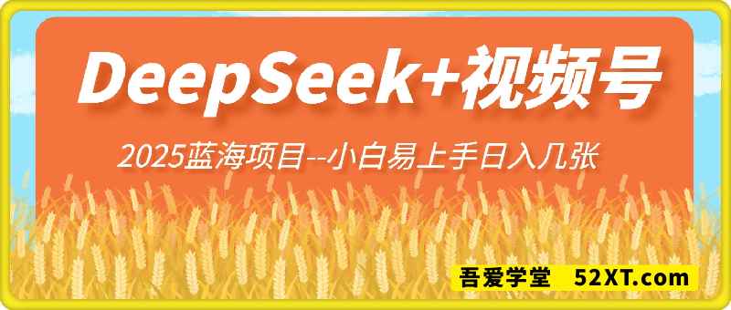 DeepSeek+视频号，小白易上手日入几张
