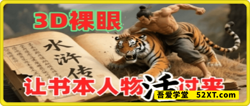书本人物裸眼3D视频，新的玩法，流量超猛，保姆级教程