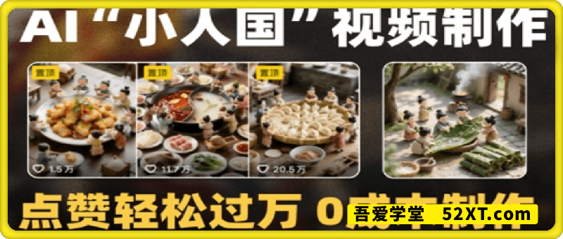 微缩景观迷你小人国AI视频，爆款1000W+播放，0成本制作全流程教学