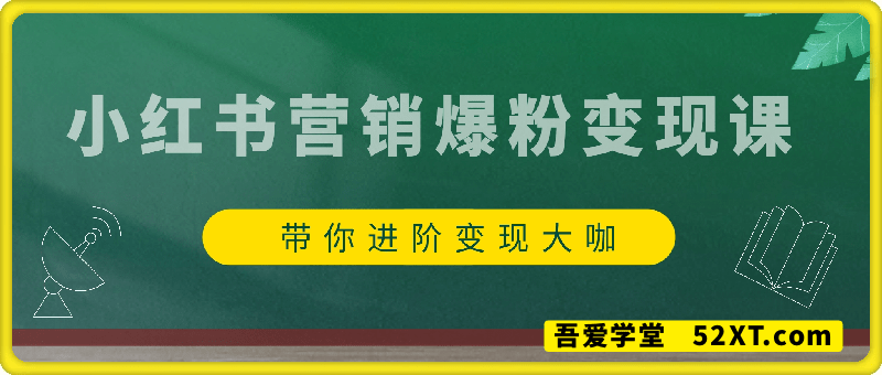 小红书营销爆粉变现课