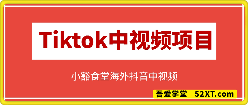 某某食堂海外抖音中视频计划，tiktok赚美金