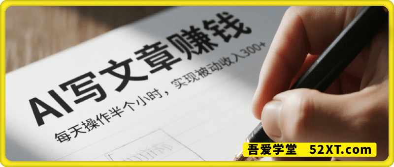 AI最新变现玩法，利用AI写文章获取收益，每天操作半个小时，实现被动收入300+