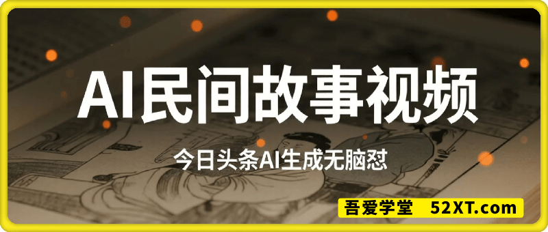 在头条号上用AI生民间故事视频，5天1k+，纯软件操作