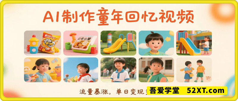 利用Ai制作童年回忆视频，真实还原引起共鸣，流量暴涨，单日变现多张