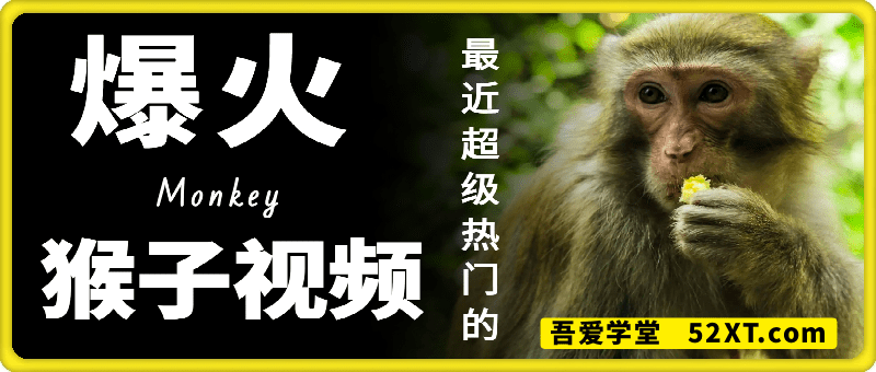 最近超火的峨眉山猴子短视频制作教程