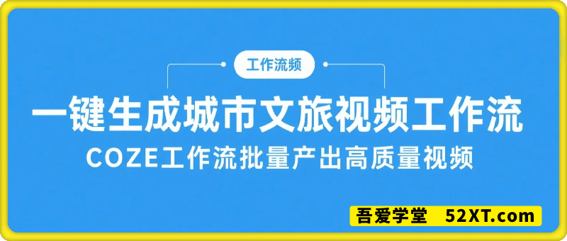 一键生成城市文旅视频工作流，COZE(扣子)保姆式实操拆解教程