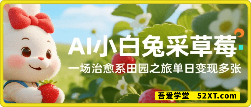AI制作小白兔采草莓，一场治愈系田园之旅单日变现多张