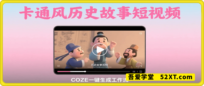 一键生成卡通风历史故事短视频