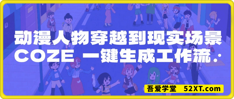 coze工作流一键生成动漫人物穿越到现实场景的旅游视频