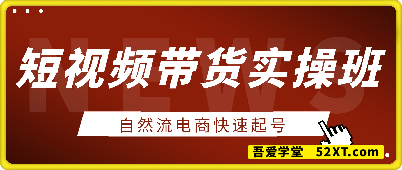 大姐姐的短视频IP带货实操班，自然流电商快速起号