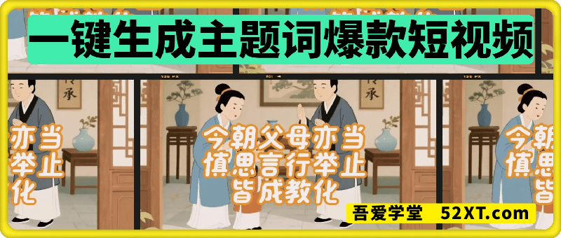一键生成主题词爆款短视频工作流