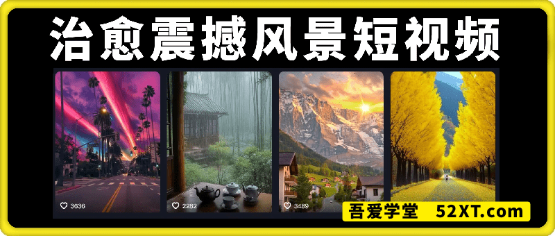 治愈震撼风景短视频，快速起千粉万粉号