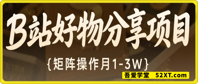 B站带货流程分享，新风口项目，矩阵操作月1W
