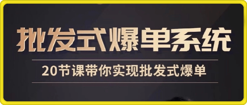 批发式爆单陪跑营