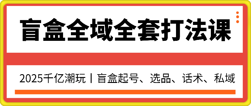 2025盲盒全域全套打法课