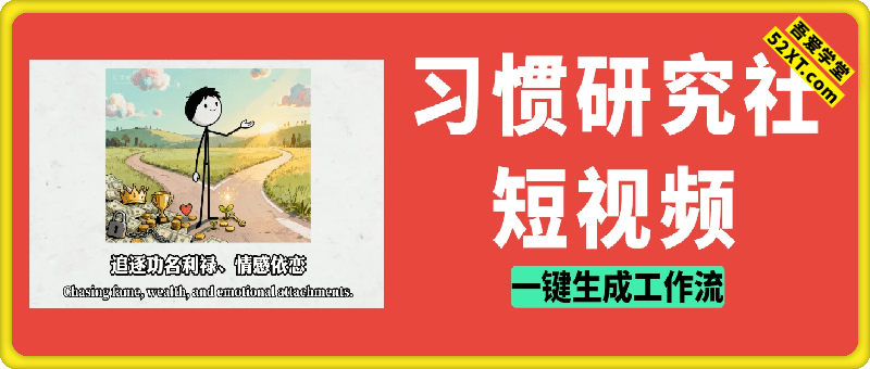 一键生成习惯研究社短视频工作流