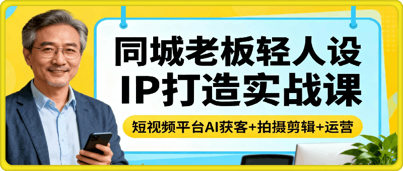 同城老板轻人设IP打造实战课（抖音·视频号·小红书）