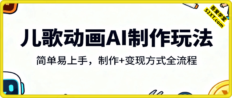 儿歌动画，AI制作玩法，多平台发布，简单易上手，制作+变现方式全流程教程