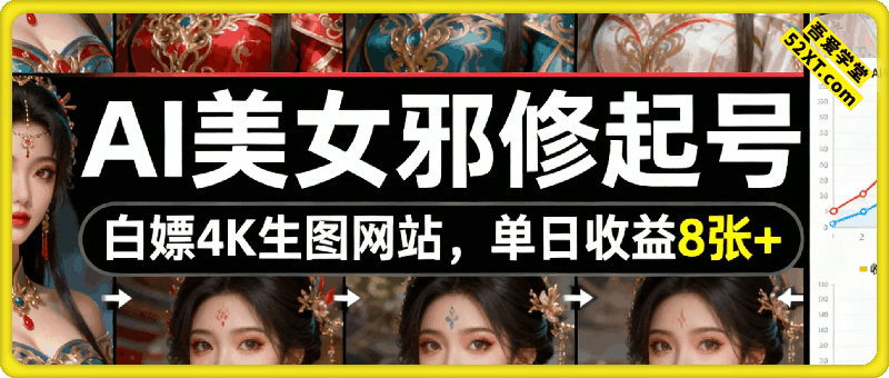 AI美女邪修起号！白嫖4K生图网站，单日收益8张+
