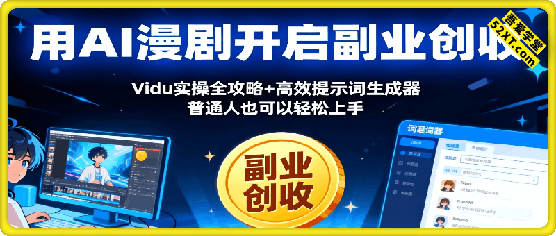用AI漫剧开启副业创收：Vidu实操全攻略+高效提示词生成器（附案例），普通人也可以轻松上手