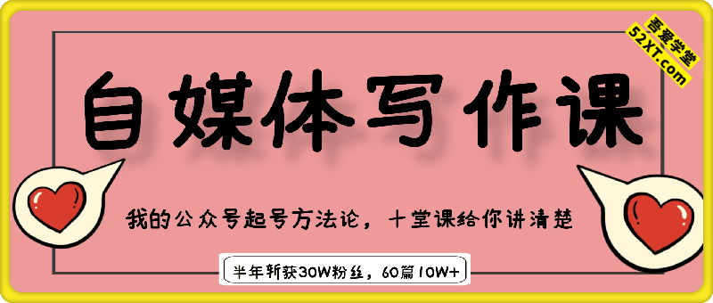 我的公众号起号方法论，自媒体写作课，半年斩获30W粉丝，60篇10W+