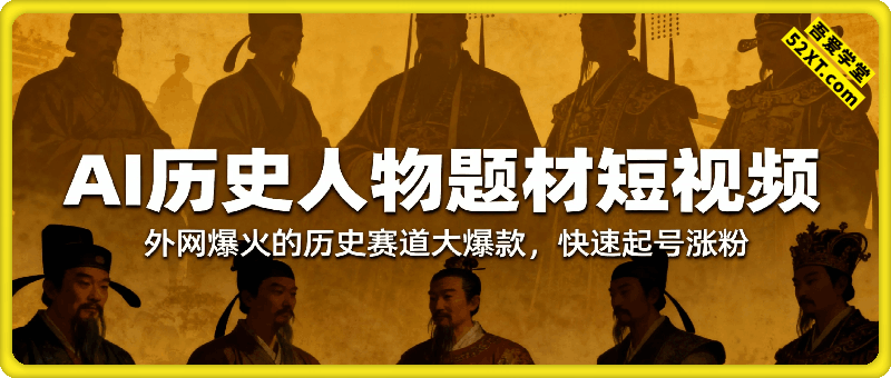 历史赛道大爆款，手把手教你用AI制作历史人物题材短视频，快速起号涨粉