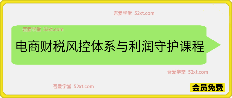 电商财税风控体系与利润守护-线上课