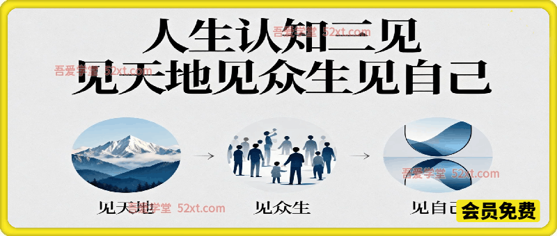 人生三见：见天地见众生见自己，活出自我拥有清晰幸福人生，搞透人性