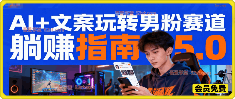 副业拆解：AI+文案玩转男粉赛道躺賺指南5.0