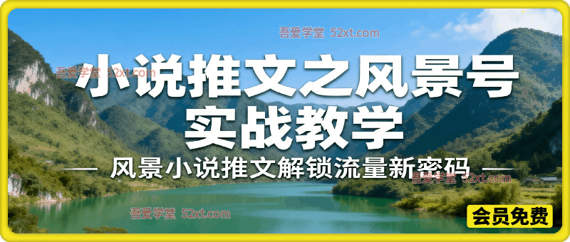 小说推文之风景号实战教学，告别创作困境！风景小说推文解锁流量新密码