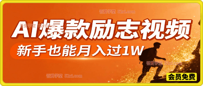 AI快速打造爆款励志视频，新手也能月入过1W