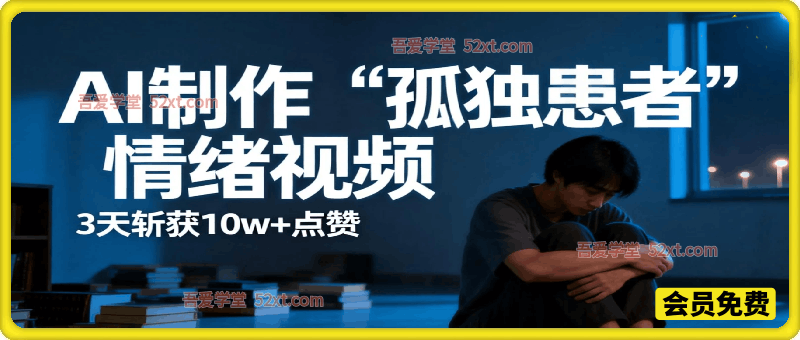 用AI制作“孤独患者”情绪视频，3天斩获10w+点赞（附变现全攻略）