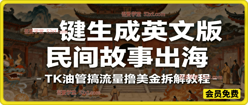 Coze扣子工作流一键生成英文版民间故事视频，文化出海TK油管捞美金拆解教程