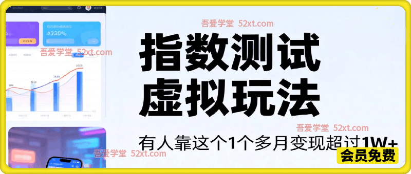 小红书虚拟项目，指数测试玩法，有人靠这个1个多月变现超过1W+