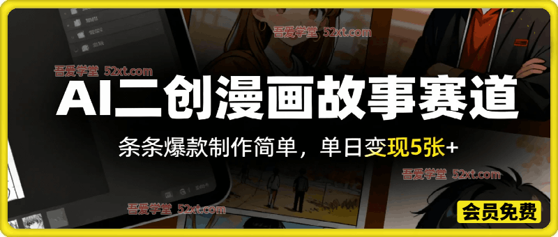 漫画故事赛道条条爆款制作简单，单日变现5张+，全流程讲解