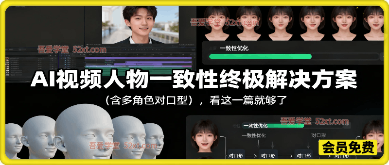 AI视频人物一致性终极解决方案，含多角色对口型