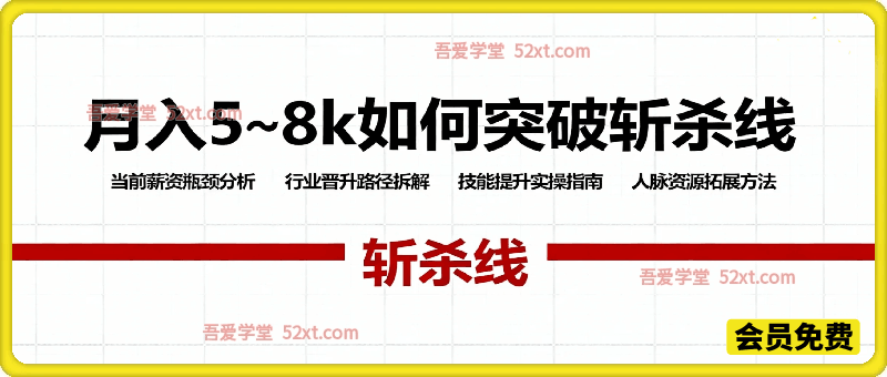 月入5~8k如何突破斩杀线，付费文