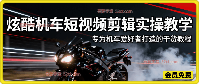 炫酷机车短视频剪辑实操教学，专为机车爱好者打造的干货教程，零基础也能轻松上手