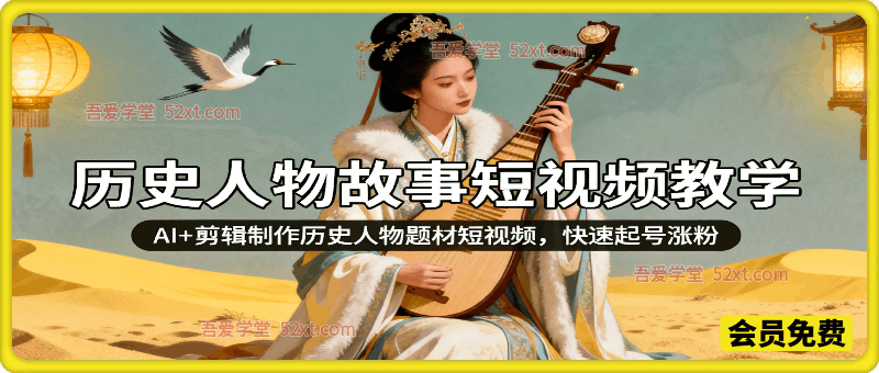 历史人物故事短视频教学，AI+剪辑制作历史人物题材短视频，快速起号涨粉