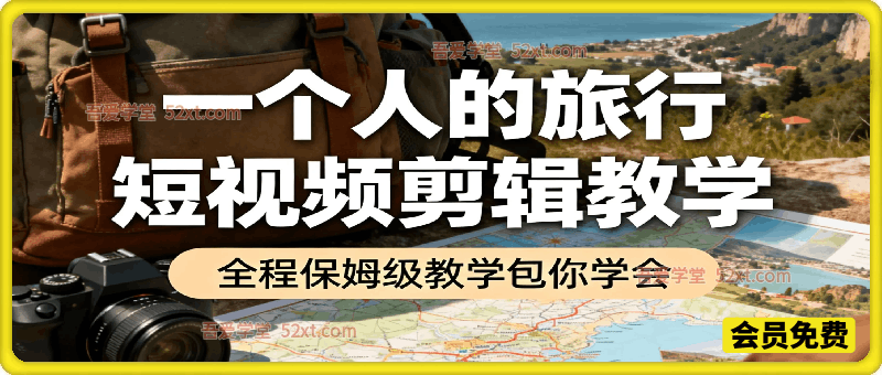 一个人的旅行短视频剪辑教学，全程保姆级教学包你学会