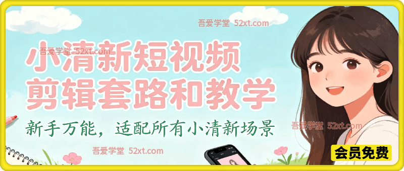 小清新短视频核心剪辑套路，新手万能，适配所有小清新场景