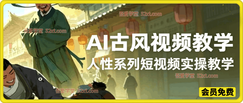 AI古风视频教学，人性系列短视频实操教学