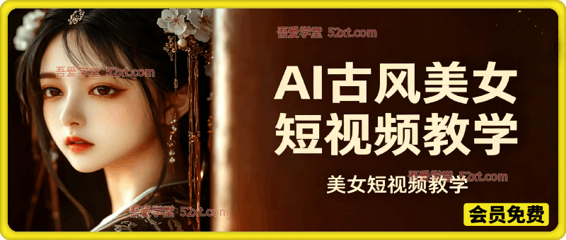 手把手教你做出点赞破万的AI古风美女短视频，零基础也能快速上手，再也不用为“没素材、不会拍”发愁
