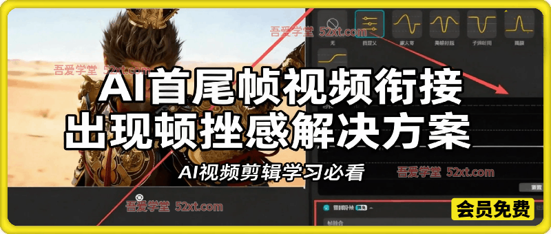 AI首尾帧视频衔接出现顿挫感解决方案，AI视频剪辑学习必看